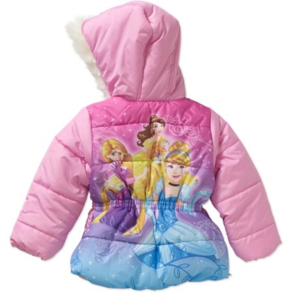 Disney Princess Toddler Girls Faux Fur Puff 2T